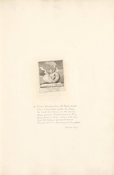 For the Sexes. The Gates of Paradise, Plate 8, At length for hatching ripe he breaks the shell by William Blake